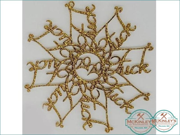 2020 Snowflake Ornament - Gold Glitter Acrylic - Ornament