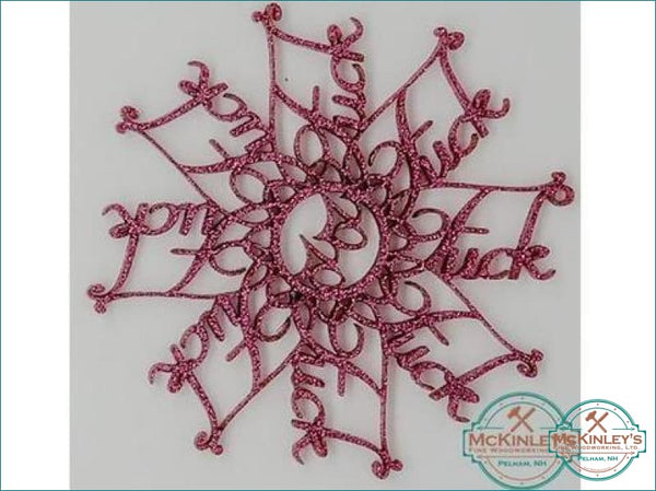 2020 Snowflake Ornament - Pink Glitter Acrylic - Ornament