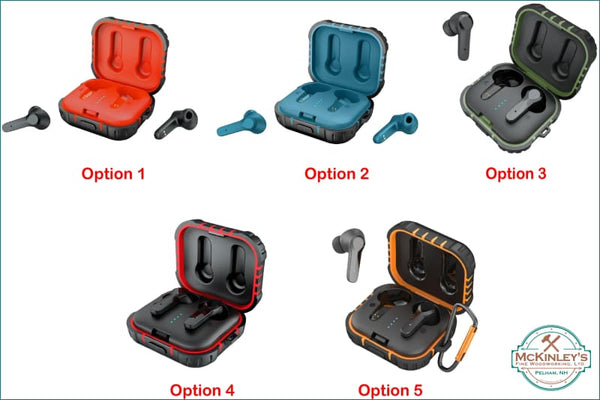 Custom Wireless Earbuds - Red & Black / Customer Supplier