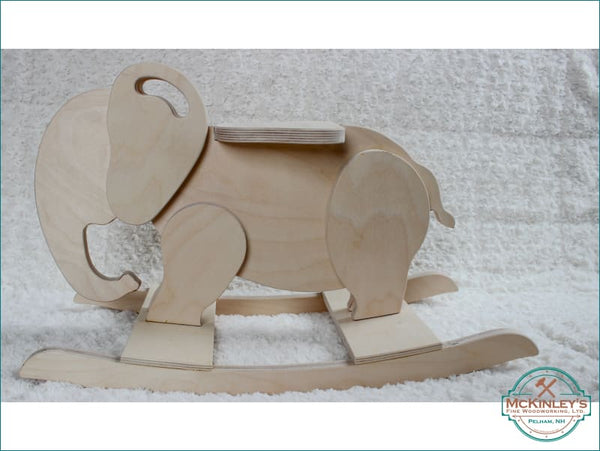 Baby Elephant Rocker - Unfinished - Sanded and ready for you
