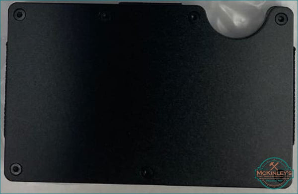 Engraved Aluminum Minimalist Wallet - Black / Dolphin 