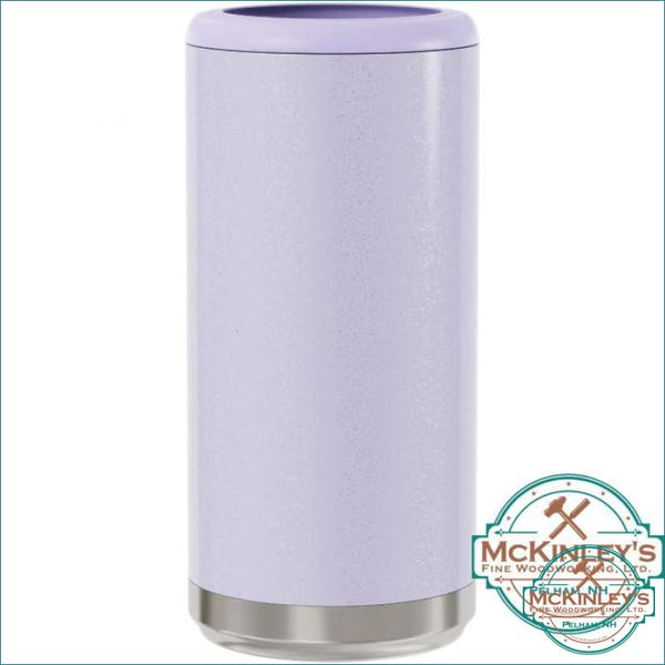 Personalized Skinny Can Cooler - Lilac Glitter / Split 
